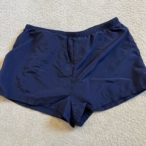 Lands End Swim Shorts Womens Size 16 Navy Blue Pull On Beach